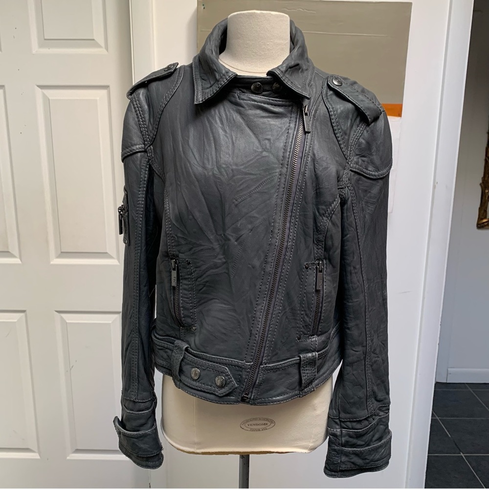 Michael Kors KORS leather biker jacket (XL)
